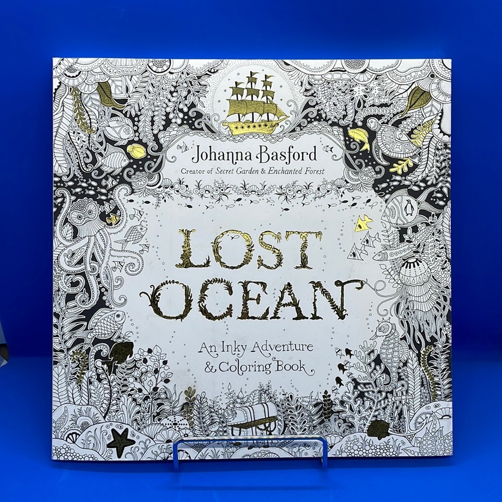 Lost Ocean Coloring Boom by Johanna Basford. Adult Coloring Book.